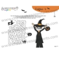 Aperçu du PDF de l'enquête policière Halloween 6/8 ans à imprimer
