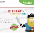 Diplôme pour chasse au trésor enfants