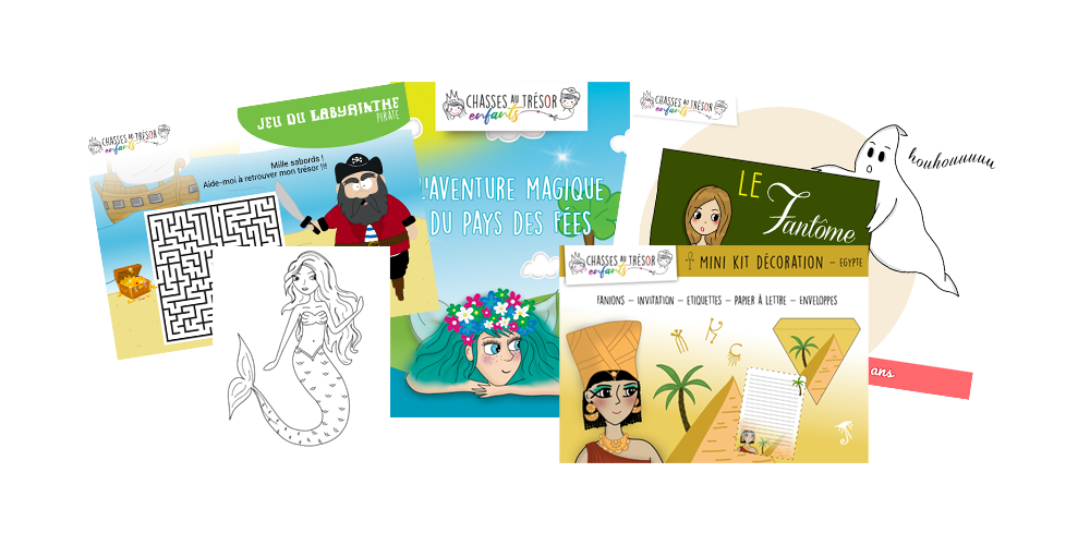 Pack trésor découverte : 5 jeux gratuits pour enfants à imprimer