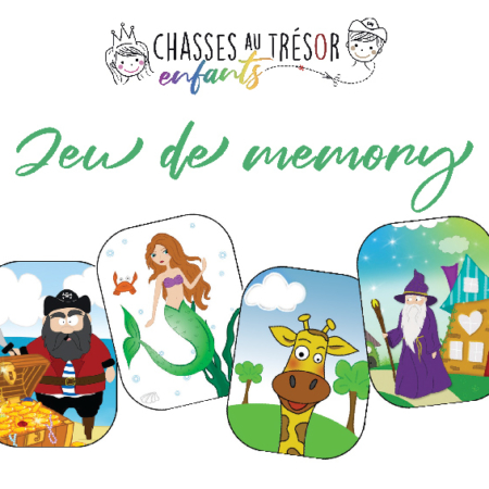Imprimez notre jeu de memory pour enfants entre 4 et 12 ans.