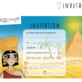 Kit décoration Egypte - Invitation pour enfants